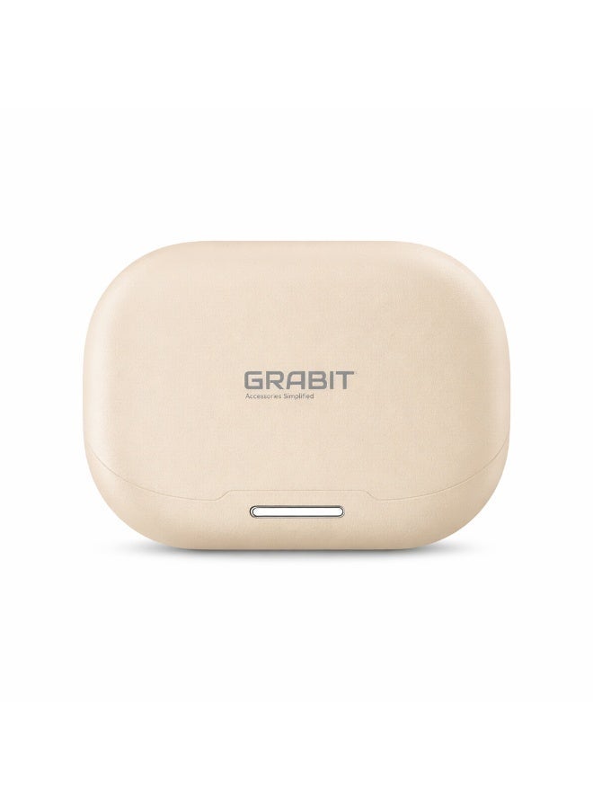 GRABIT G-PULSE A.I Open-Ear Wireless Earbuds (Beige) – AI-Powered Directional Audio, Ergonomic Ear-Hook Design, ENC HD Calls, Bluetooth 5.4, IPX5 Splash-Resistant, Long Battery Life - Image 3